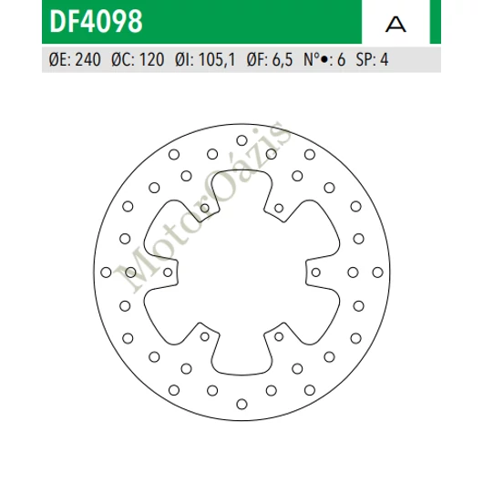 NEWFREN Féktárcsa DF.4098A