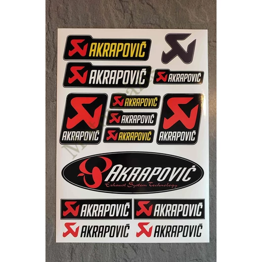 Motoros matrica szett AKRAPOVIC 02 (A4-es)