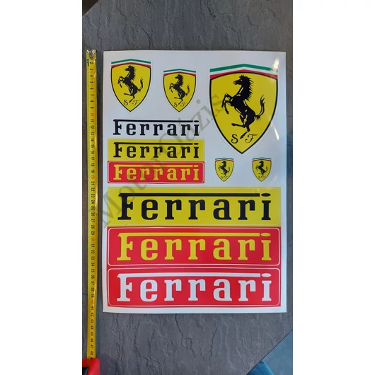 Motoros matrica szett FERRARI 01 (nagy, A3-as)