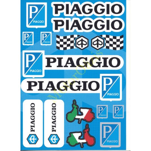 Motoros matrica szett PIAGGIO 01 (A4-es)