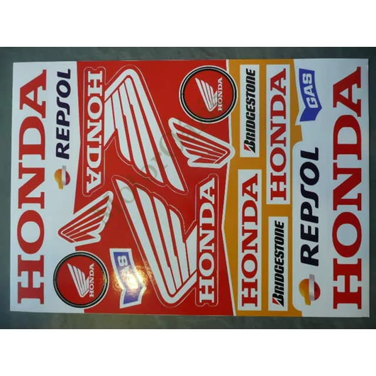 Motoros matrica szett HONDA 10 (A4-es)