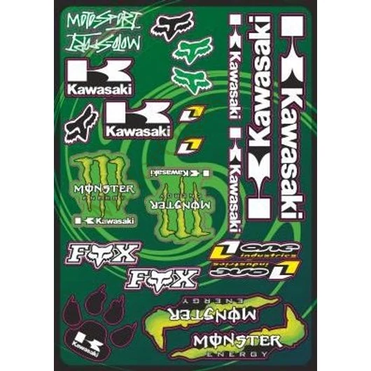 Motoros matrica szett KAWASAKI 01 (A4-es)