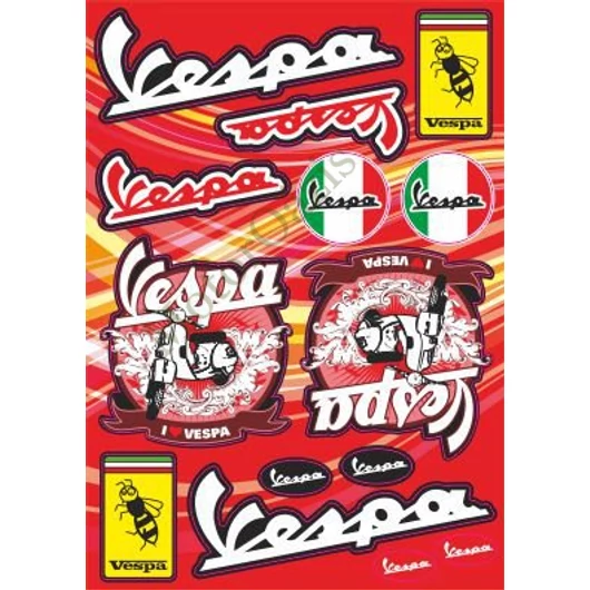Motoros matrica szett VESPA 01 (A4-es)