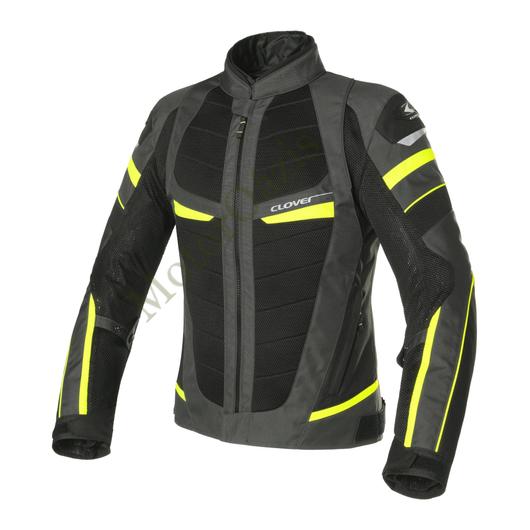 Nyári motoros dzseki, CLOVER Rainjet-2 WP, fekete-sárga