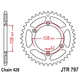 Kép 6/6 - Láncszett Suzuki DR-Z125  2003-2024 évjárat